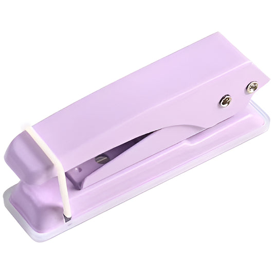 Heavy Duty Single Hole Puncher 1/4 Inch 15-Sheet Capacity for Paper, Crafts, and ID Cards