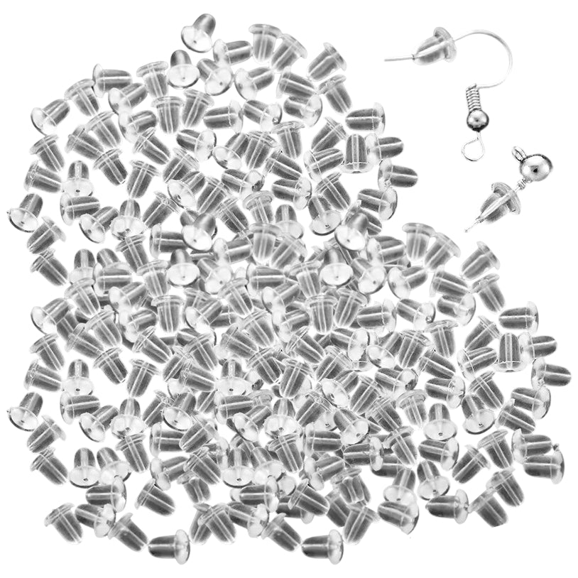 Soft Clear Silicone Earring Backs for Studs, Hypoallergenic Replacement Stoppers for Secure Everyday Wear