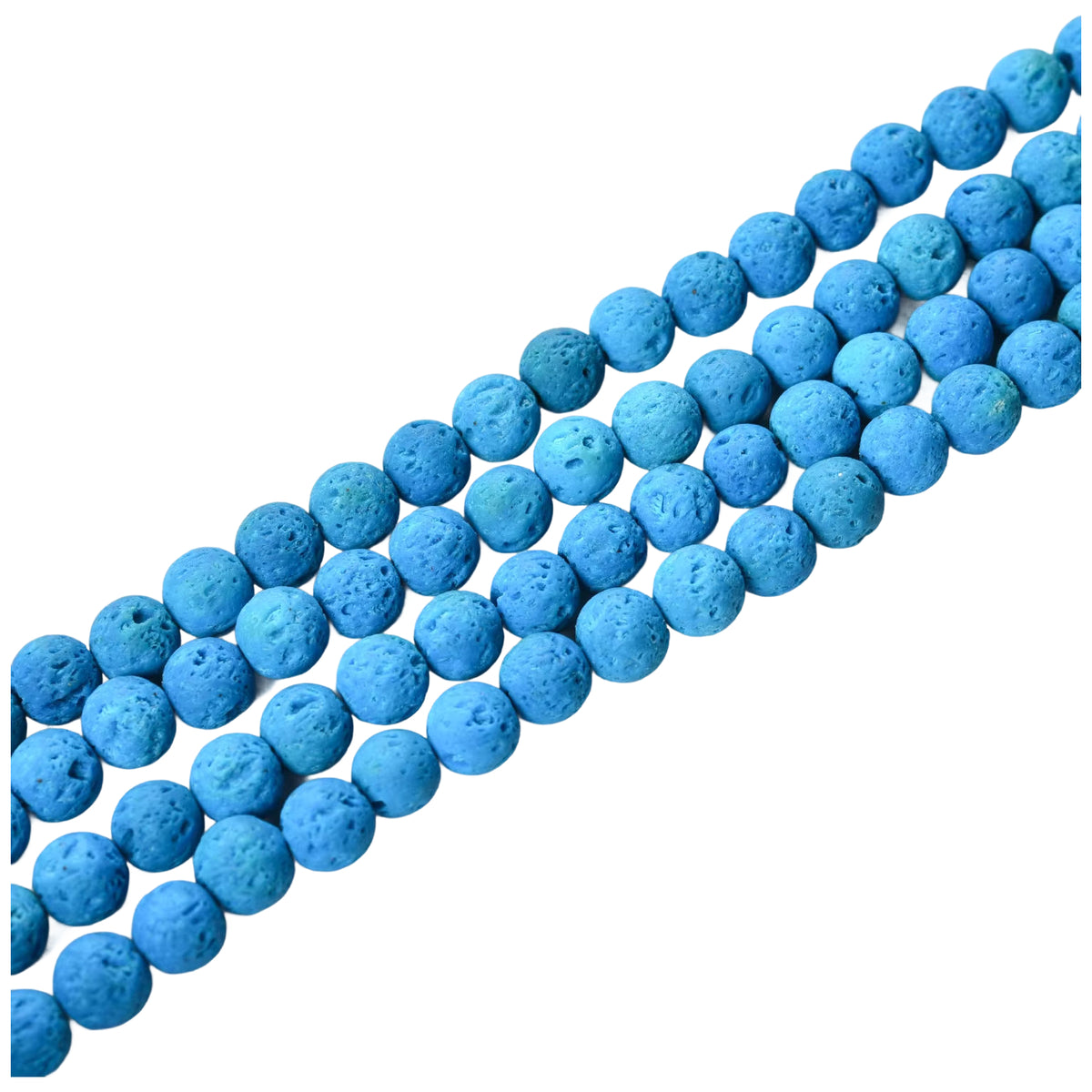 15 Inch Strand Lava Stone Beads for Jewelry Making, Natural Round Beads for Bracelets and Necklaces