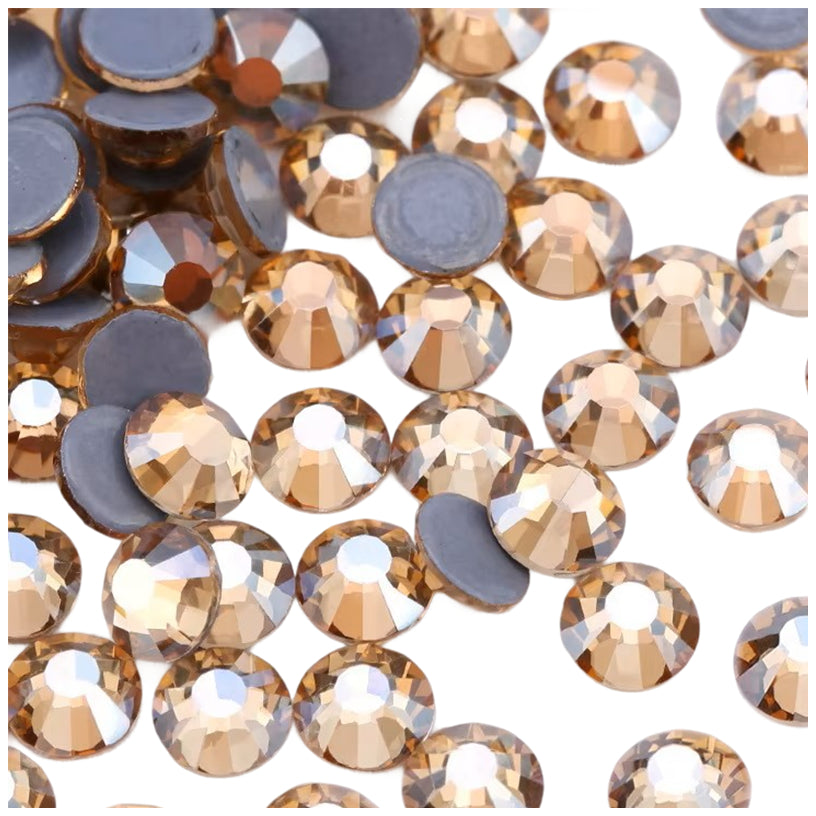 Flat Back Rhinestones Round Gems for Nail Art Clothing Crafts Glue Fix Decorations, Pack of 1440
