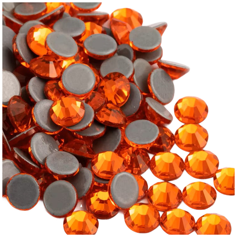 Flat Back Rhinestones Round Gems for Nail Art Clothing Crafts Glue Fix Decorations, Pack of 1440