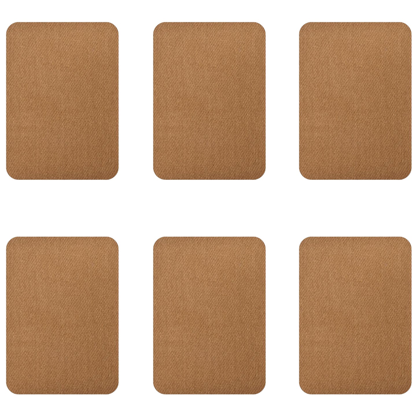 Cotton Iron-On Fabric Repair Patches for Clothing Inside and Outside Strong Adhesive, Pack of 6