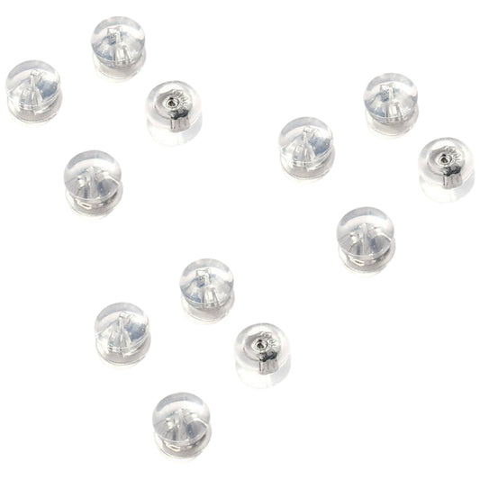 18K Gold Plated Silicone Earring Backs Hypoallergenic Secure Locking Stud Backings for Women Men Kids