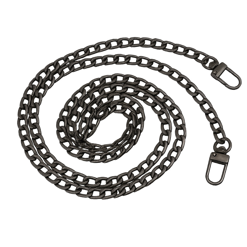 47in Gold Iron Flat Chain Strap with Metal Buckles for Handbag, Shoulder Bag, Crossbody, Purse