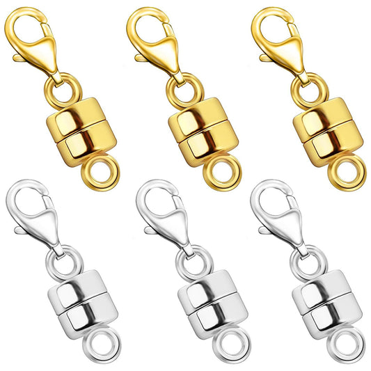 Double Lobster Magnetic Necklace Clasps 14K Gold and Silver Extenders for Jewelry Repair