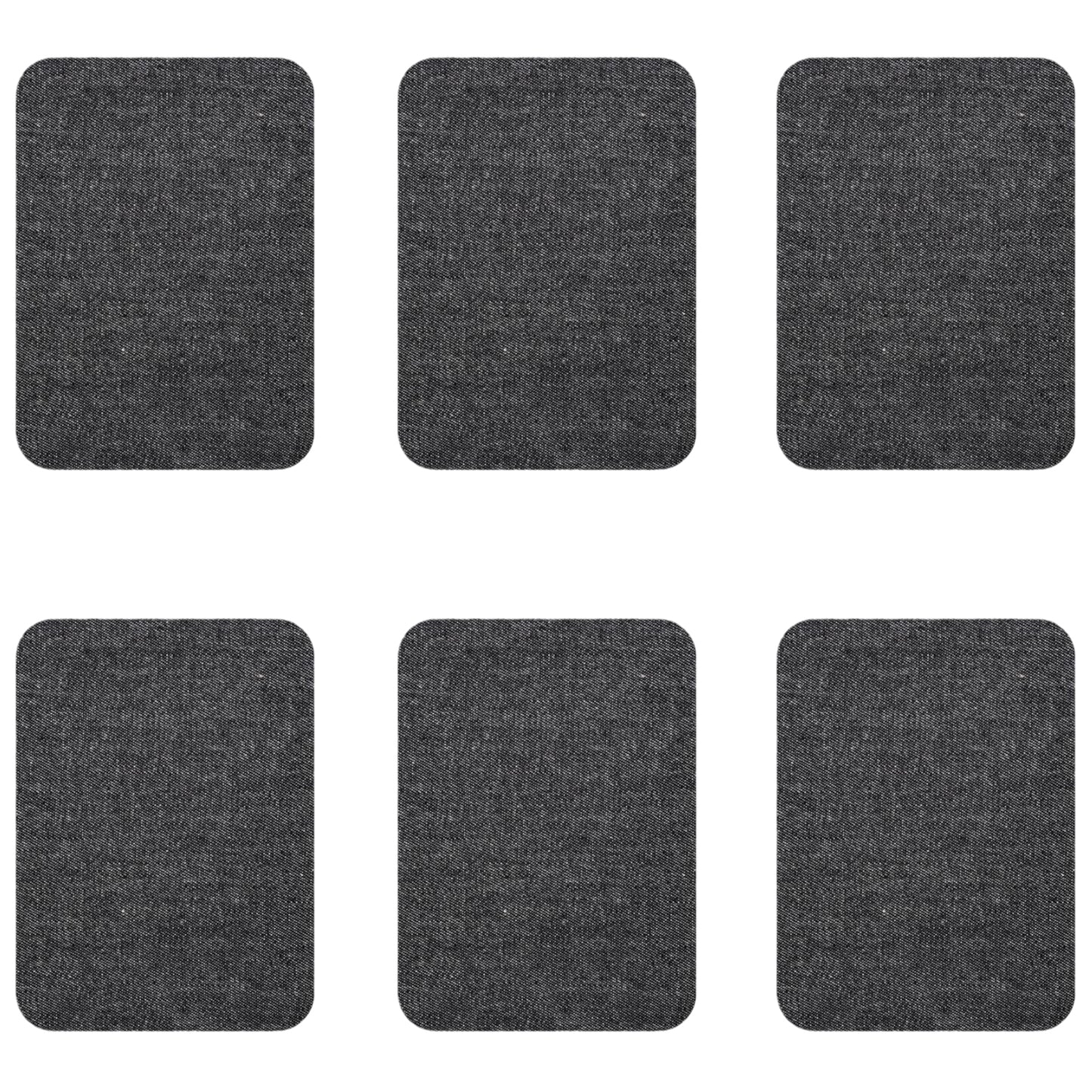 Cotton Iron-On Fabric Repair Patches for Clothing Inside and Outside Strong Adhesive, Pack of 6