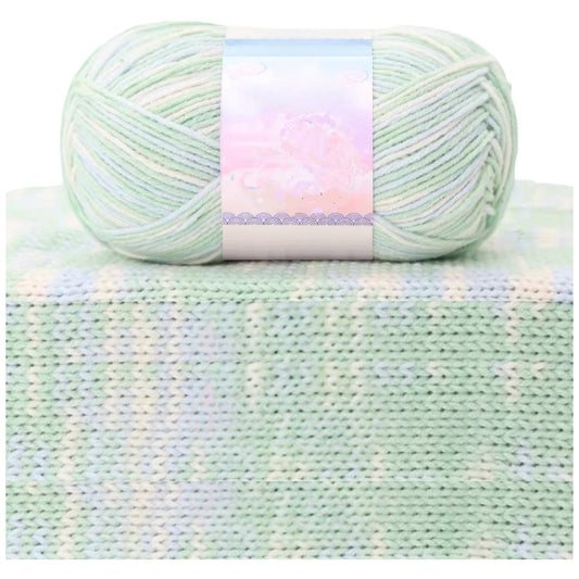1.5mm Multicolored Fancy Yarn for Knitting & Crocheting Sweaters, Scarves & DIY Crafts, 50 Grams/1.76oz 175 yards