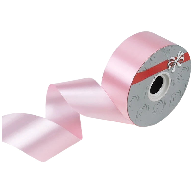100 Yards Double Faced Cream Satin Ribbon for Gift Wrapping and Wedding Decorations
