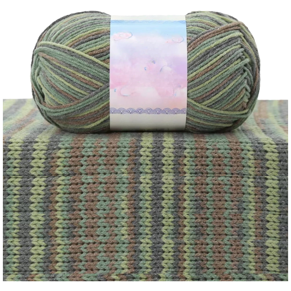 1.5mm Multicolored Fancy Yarn for Knitting & Crocheting Sweaters, Scarves & DIY Crafts, 50 Grams/1.76oz 175 yards