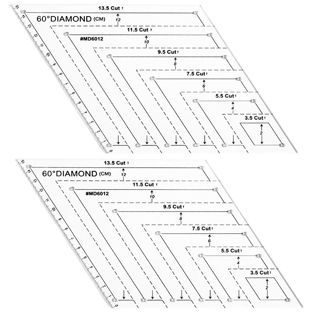 Transparent Acrylic Circle Stencil Ruler Tri Recs Template for Drafting Drawing and Crafts, Pack of 2