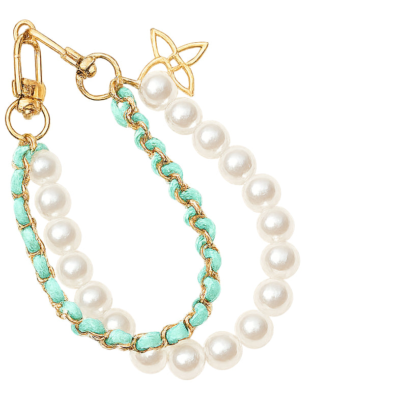 Pearl Purse Chain 12mm x 26cm Metal Handbag Strap Replacement for Shoulder and Crossbody Bags