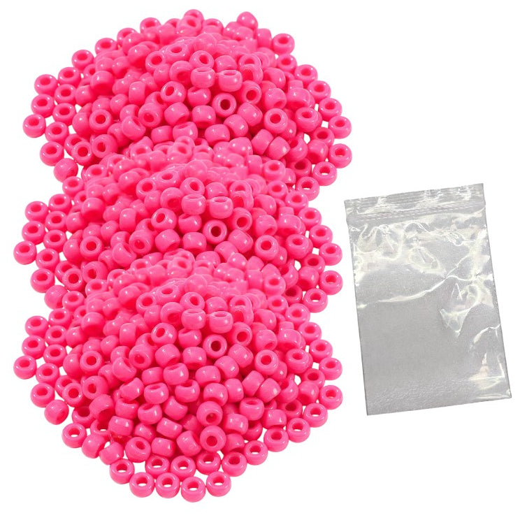 Plastic Pony Beads for Bracelets, Hair Braids, Jewelry Making and DIY Craft Projects