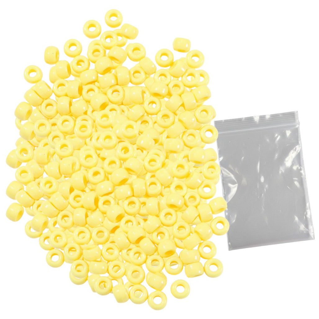 Plastic Pony Beads for Bracelets, Hair Braids, Jewelry Making and DIY Craft Projects
