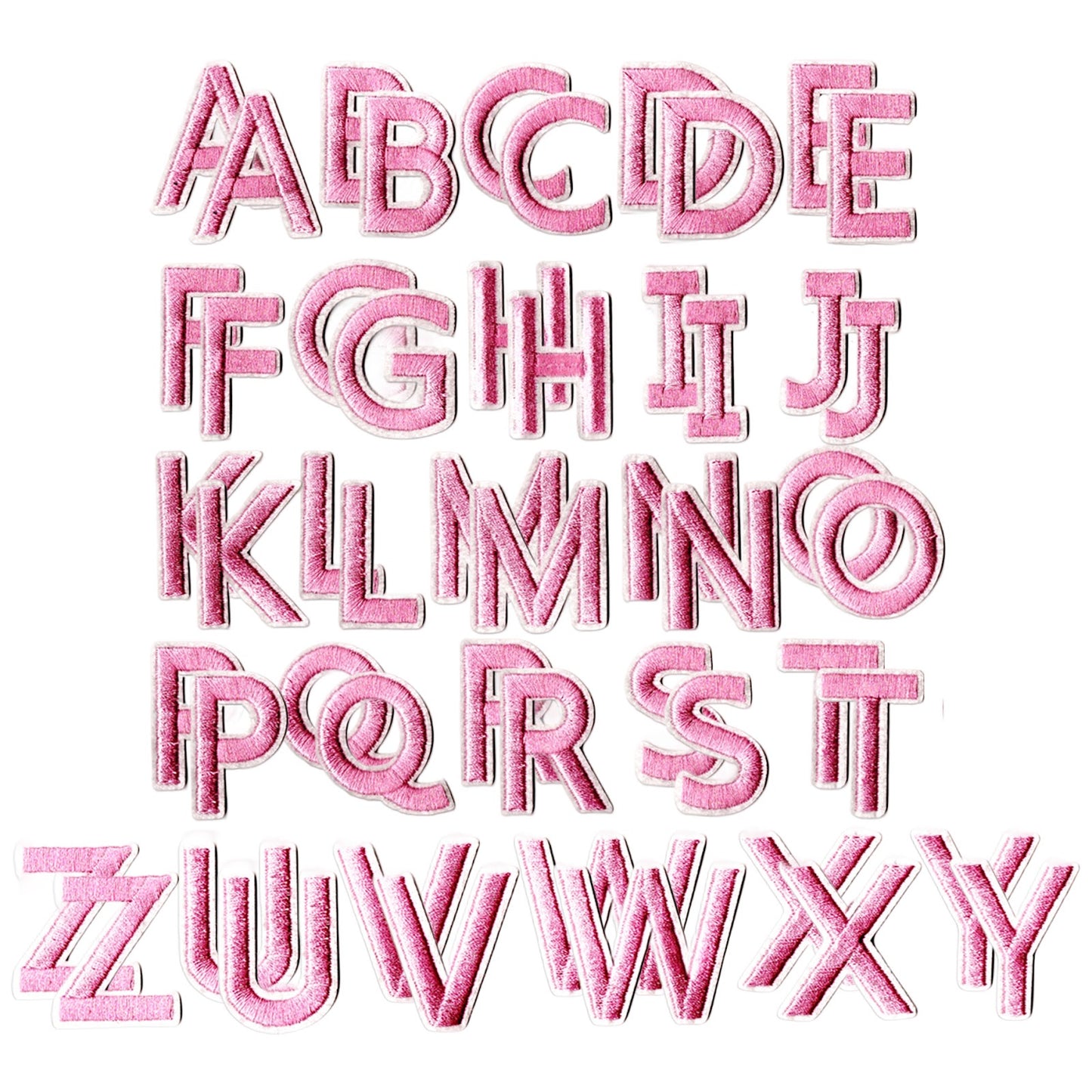 Iron On Alphabet Letter Patches A to Z Embroidered Applique for Clothes Hats Jeans