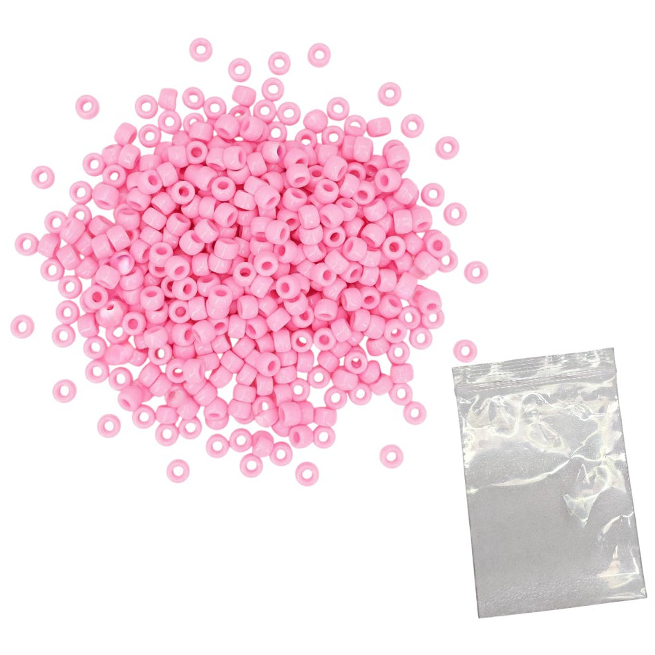Plastic Pony Beads for Bracelets, Hair Braids, Jewelry Making and DIY Craft Projects