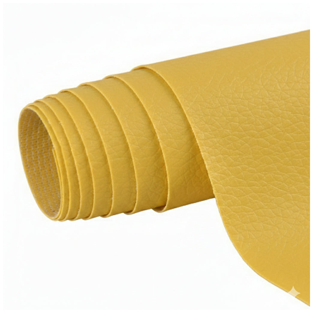 Waterproof Faux Leather Vinyl Fabric Sheets 0.6mm Thick UV Resistant Upholstery Material for DIY Repair Crafts