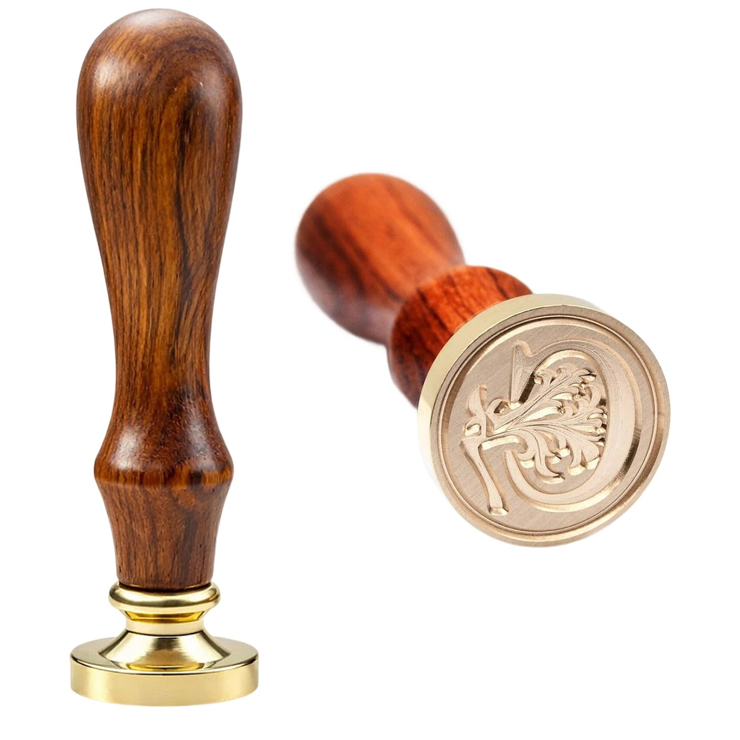 Traditional Initial Alphabet Wax Seal Stamp Brass Head Wooden Handle for Cards Envelopes Gift Wrap Wedding Invitations