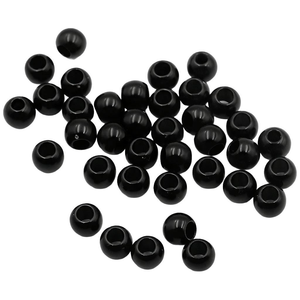 Large Hole Pony Beads Acrylic Hair Beads for Braids, Jewelry Making and DIY Craft Projects, Pack of 200