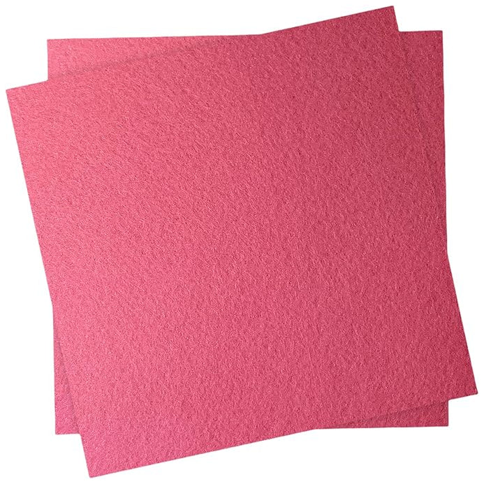 Polyester Felt Fabric Sheets, 12 x 12 Inches, 1 mm Thick for Sewing and Crafts, Pack of 2