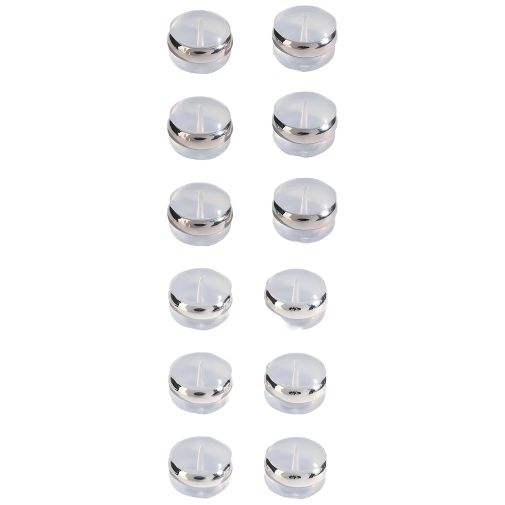 Soft Silicone Earring Backs for Studs, Hoops, and Fish Hook Earrings Hypoallergenic, Pack of 12