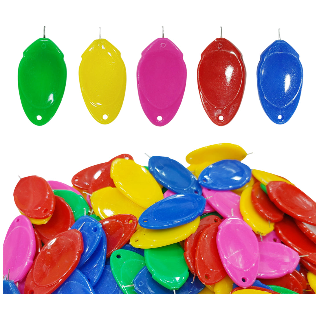 Colorful Needle Threaders for Hand Sewing, Embroidery, and Machines with Clear Storage Box, Pack of 12