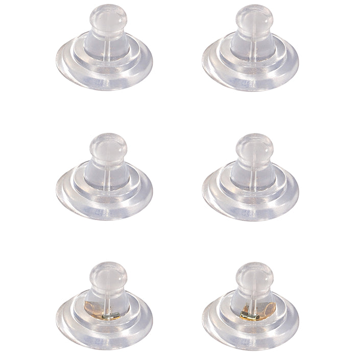 Silicone Earring Backs Replacement Hypoallergenic Secure Stoppers For Stud Earrings Droopy Ears Adults, Pack of 6