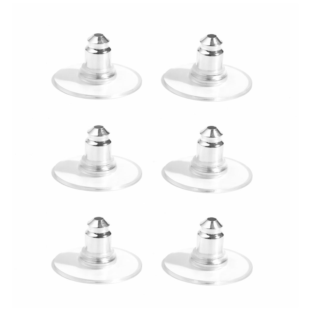 Locking Earring Backs for Studs Heavy Earrings Hypoallergenic Replacement for Women and Men, Pack of 6