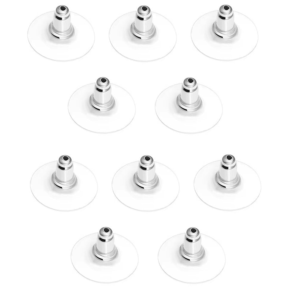 Clear Silicone Earring Backs Hypoallergenic Soft Rubber Stud Earring Safety Stoppers
