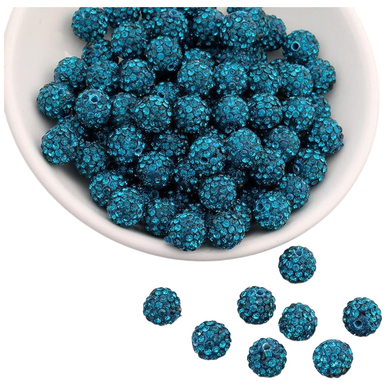 Sparkle Rhinestone Clay Beads Round Disco Spacer Beads for Jewelry Making, Bracelets, Earrings and DIY Craft Projects