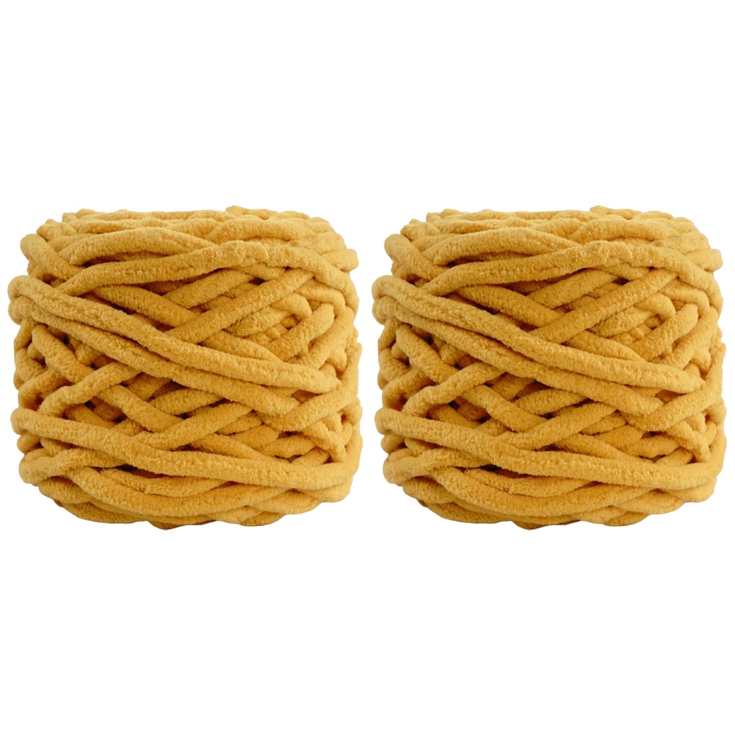 Soft Chenille Yarn for Crocheting Knitting Plush Crafts Blankets Scarves Hats and DIY Projects 100 Grams/3.52oz 54.68 yards, Pack of 2