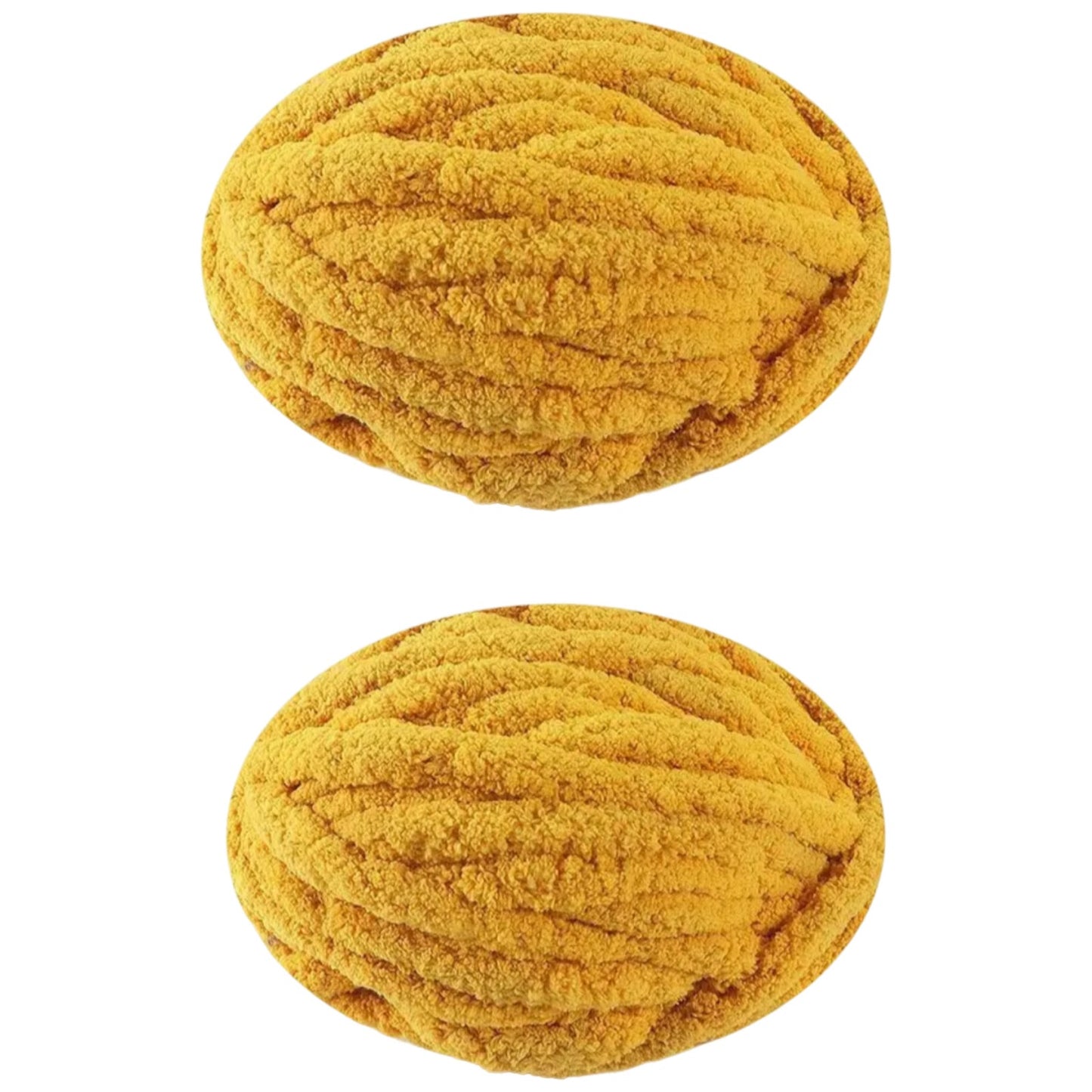 Jumbo Chunky Chenille Yarn for Knitting Crochet Weaving Blankets and DIY Craft Projects 250 Grams/8.82oz 29.53 yards, Pack of 2
