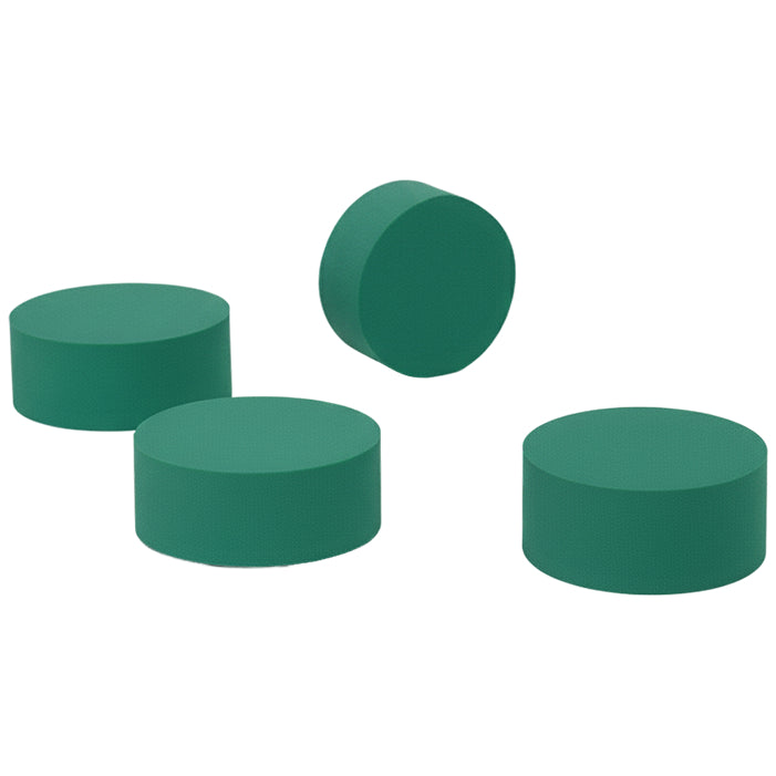 Round Floral Foam 3.15 Inch Green Wet and Dry Florist Foam for Fresh and Artificial Flower Arrangements, Pack of 4