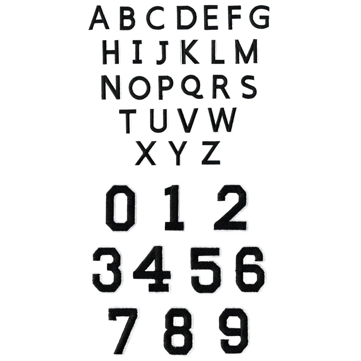 Iron-On Alphabet and Number Embroidered Patches for Clothing, Hats, Jeans, DIY Crafts and Sewing Repairs