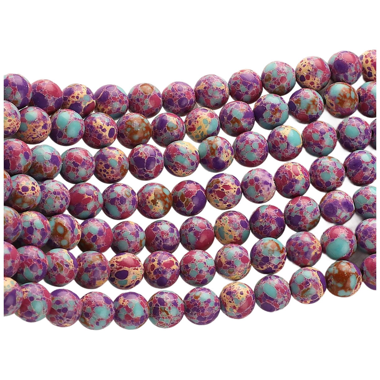 Natural Agate Round Gemstone Beads Polished Stone Loose Beads for Jewelry Making 15 Inch Strand