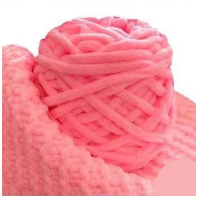 5mm Super Bulky Icicle Chenille Blanket Yarn 100g/3.53oz, 72 Yards for Knitting & Crocheting Crafts