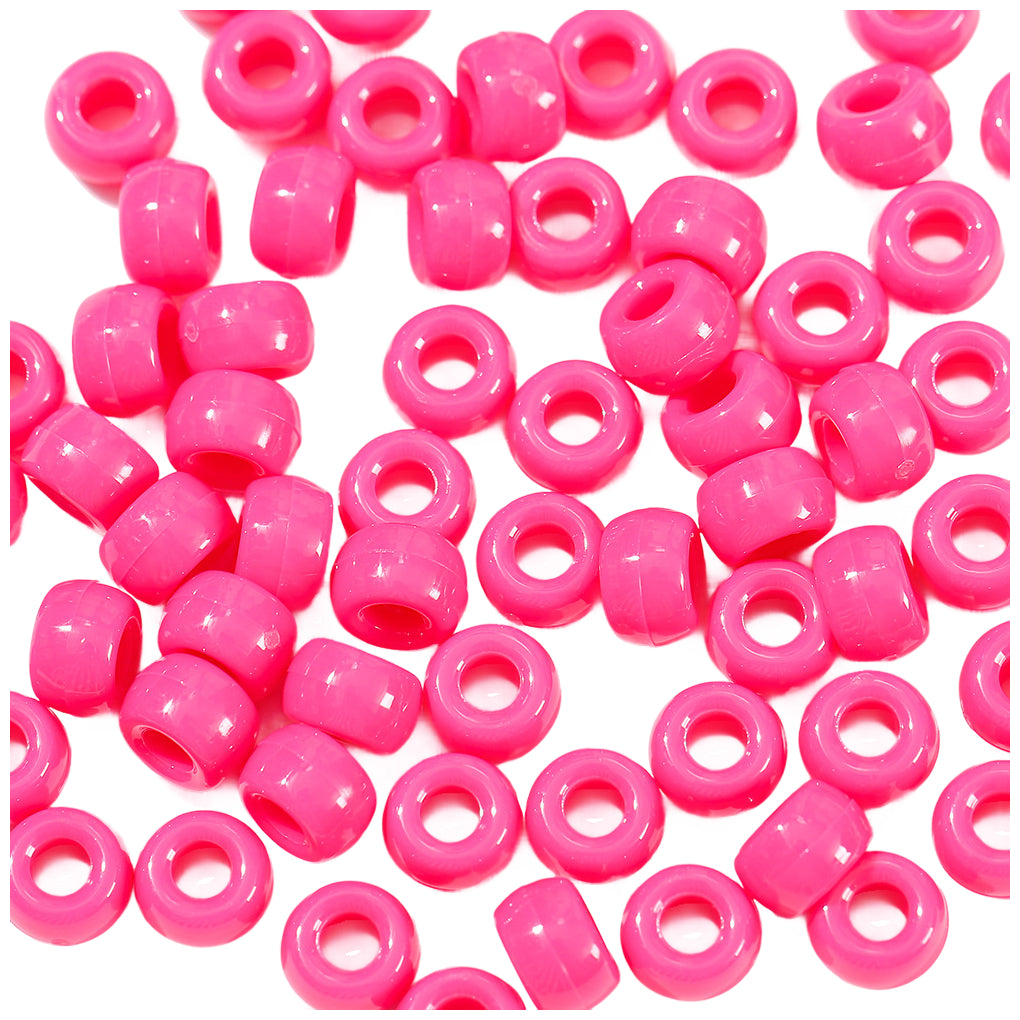 6x9mm Pony Beads Bulk for Bracelet Making Kandi Jewelry Hair Braids Crafts, Pack of 1000