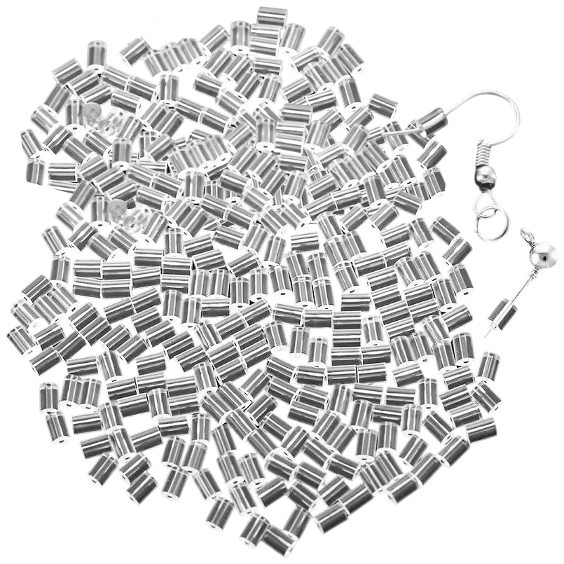 Soft Clear Silicone Earring Backs for Studs, Hypoallergenic Replacement Stoppers for Secure Everyday Wear