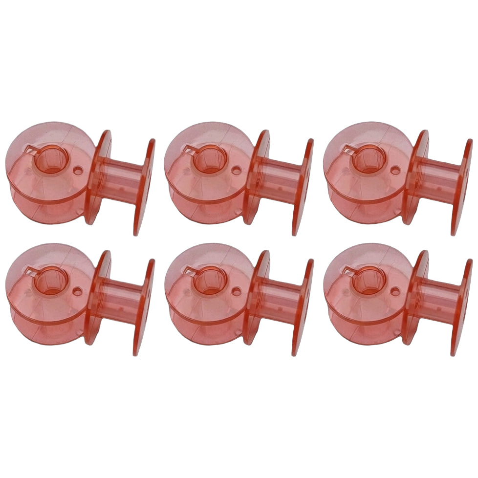 Transparent Sewing Machine Bobbins Plastic 20mm Universal Fit for Various Sewing Machine Brands, Pack of 12