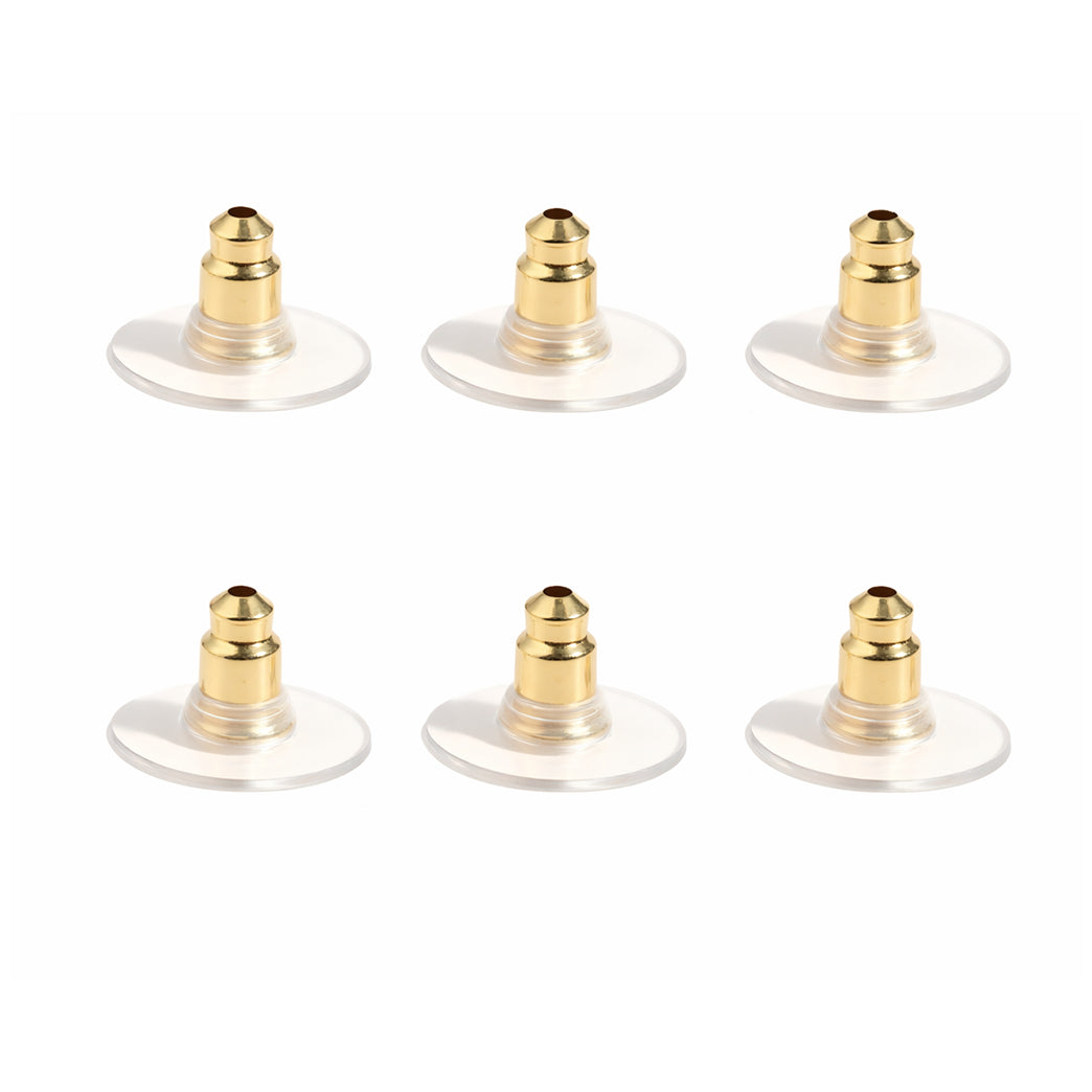 Locking Earring Backs for Studs Heavy Earrings Hypoallergenic Replacement for Women and Men, Pack of 6