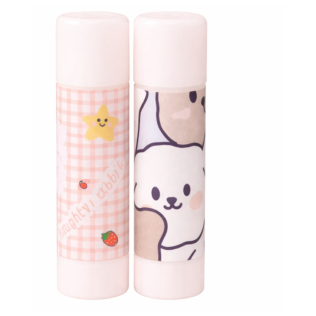 Permanent Glue Sticks Acid Free Non Toxic Adhesive for Paper Photos Crafts Strong Fast Bond No Mess Application, Pack of 2