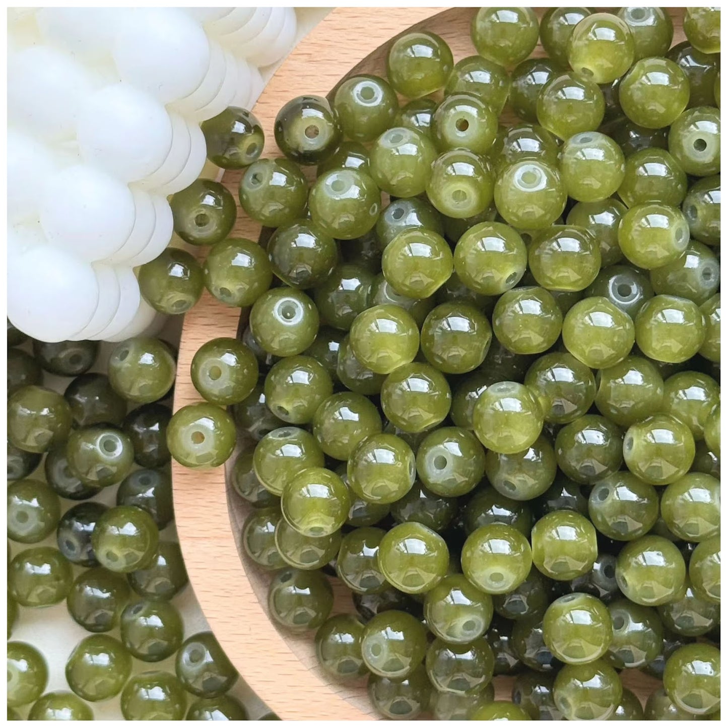 8mm Natural Rose Quartz Gemstone Round Beads for Jewelry Making, Pack of 100