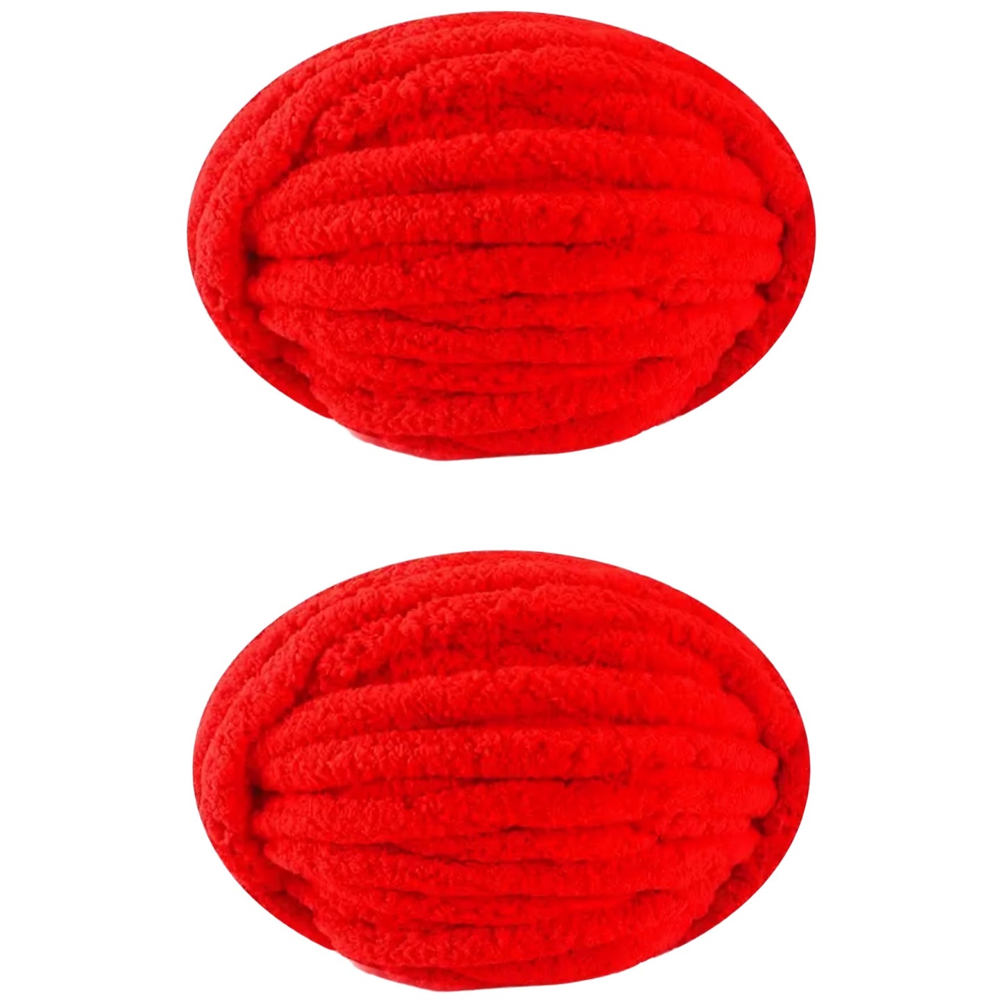 Jumbo Chunky Chenille Yarn for Knitting Crochet Weaving Blankets and DIY Craft Projects 250 Grams/8.82oz 29.53 yards, Pack of 2