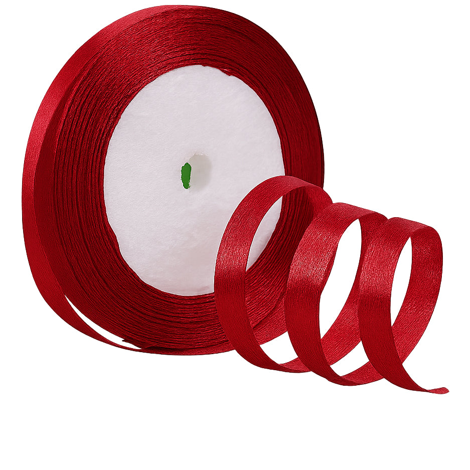 Satin Ribbon 3/8 Inch Wide Single Face Polyester Roll 23 Yards for Crafts and Decoration