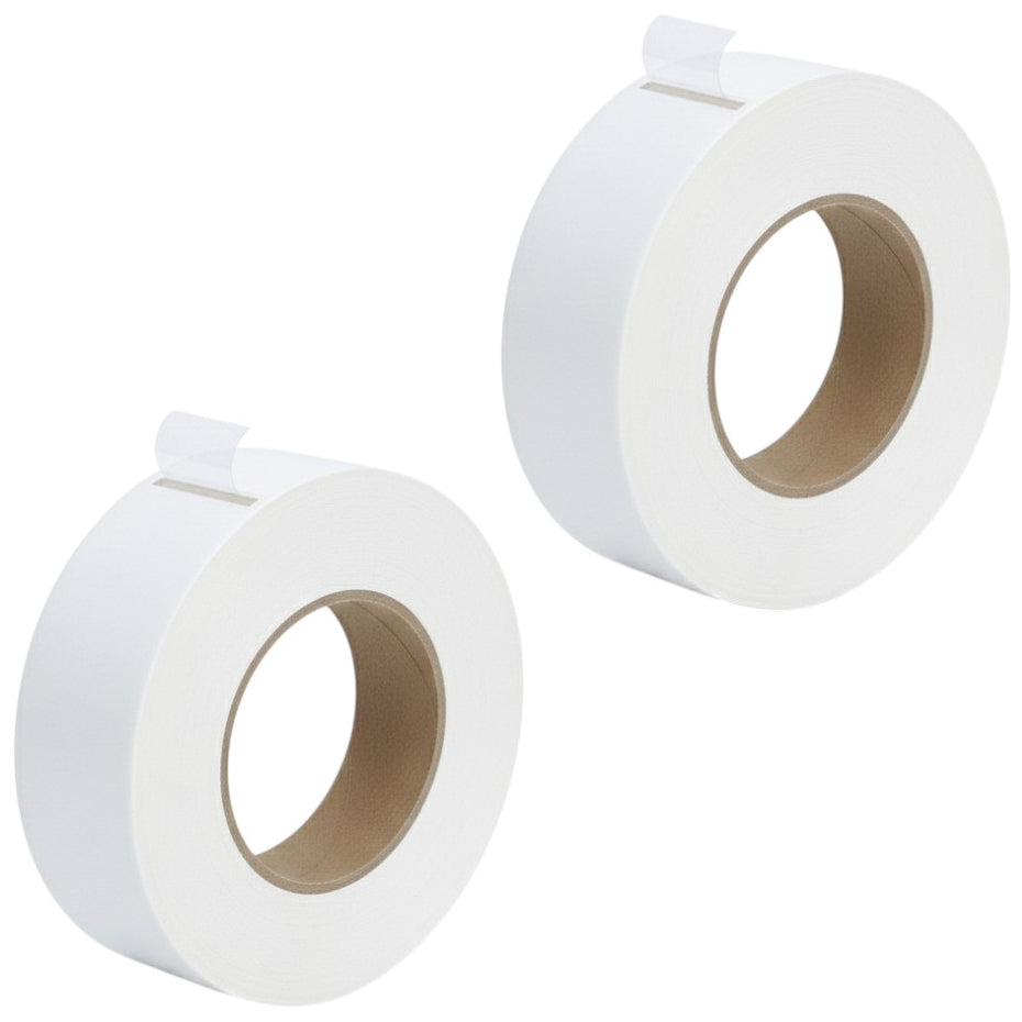 White Double Sided Fabric Tape No Sew Adhesive Cloth Tape for Hemming Repairs and DIY Crafts, Pack of 2