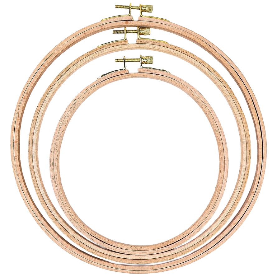 Beech Wood Embroidery Hoop Set 4 to 6 Inch Cross Stitch Rings for DIY Sewing and Craft Projects