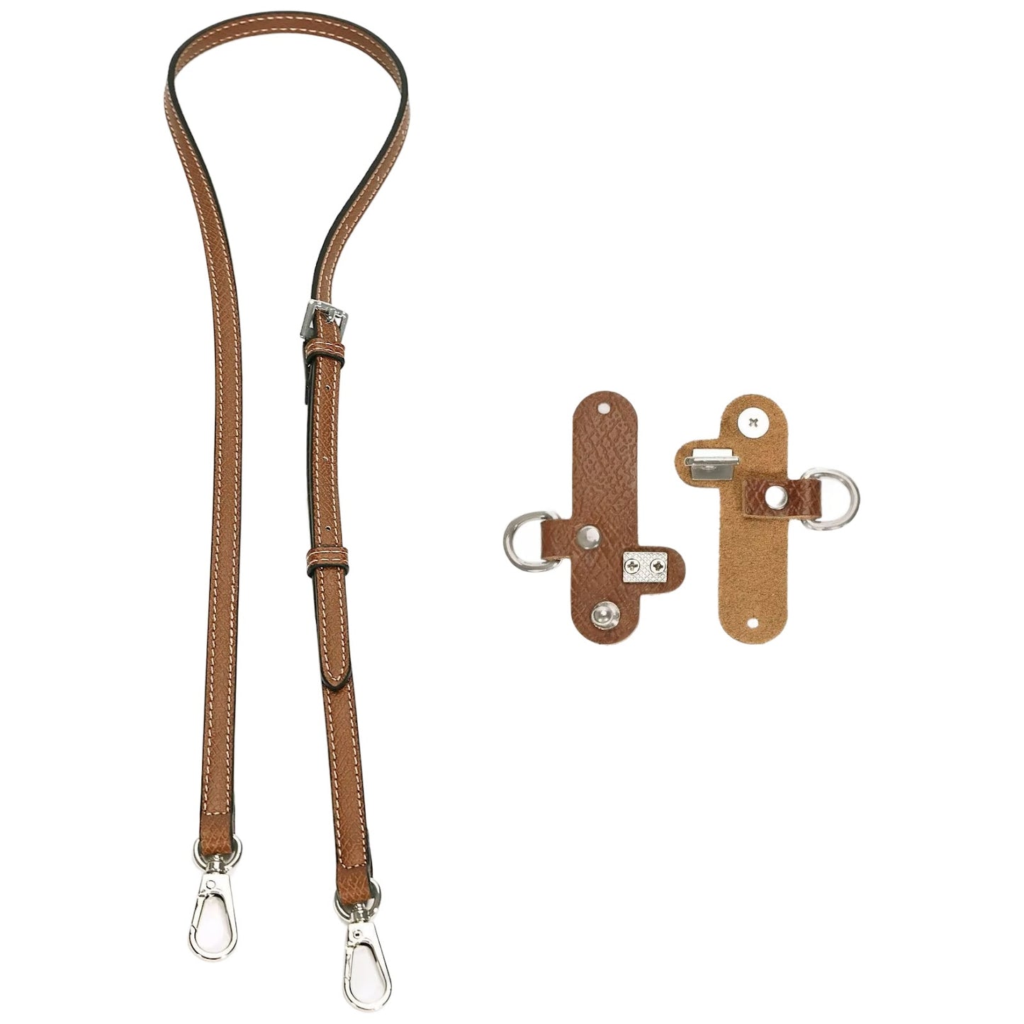 Adjustable Leather Crossbody Shoulder Strap Replacement Conversion Kit for Mini Pouch Bags 94–124cm