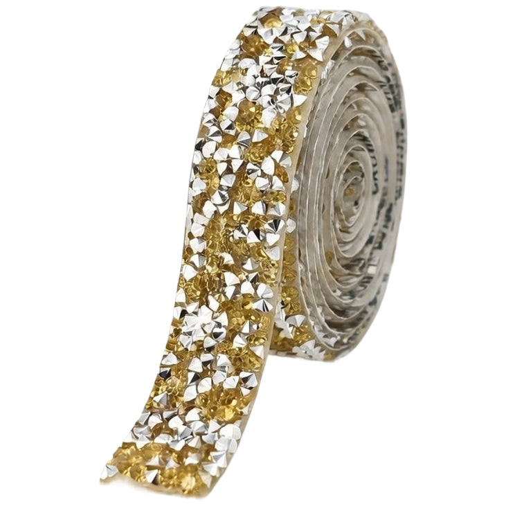 1 Yard Self Adhesive Rhinestone Ribbon Roll Resin Crystal Trim for Crafts Clothing Bags Shoes DIY Decorations