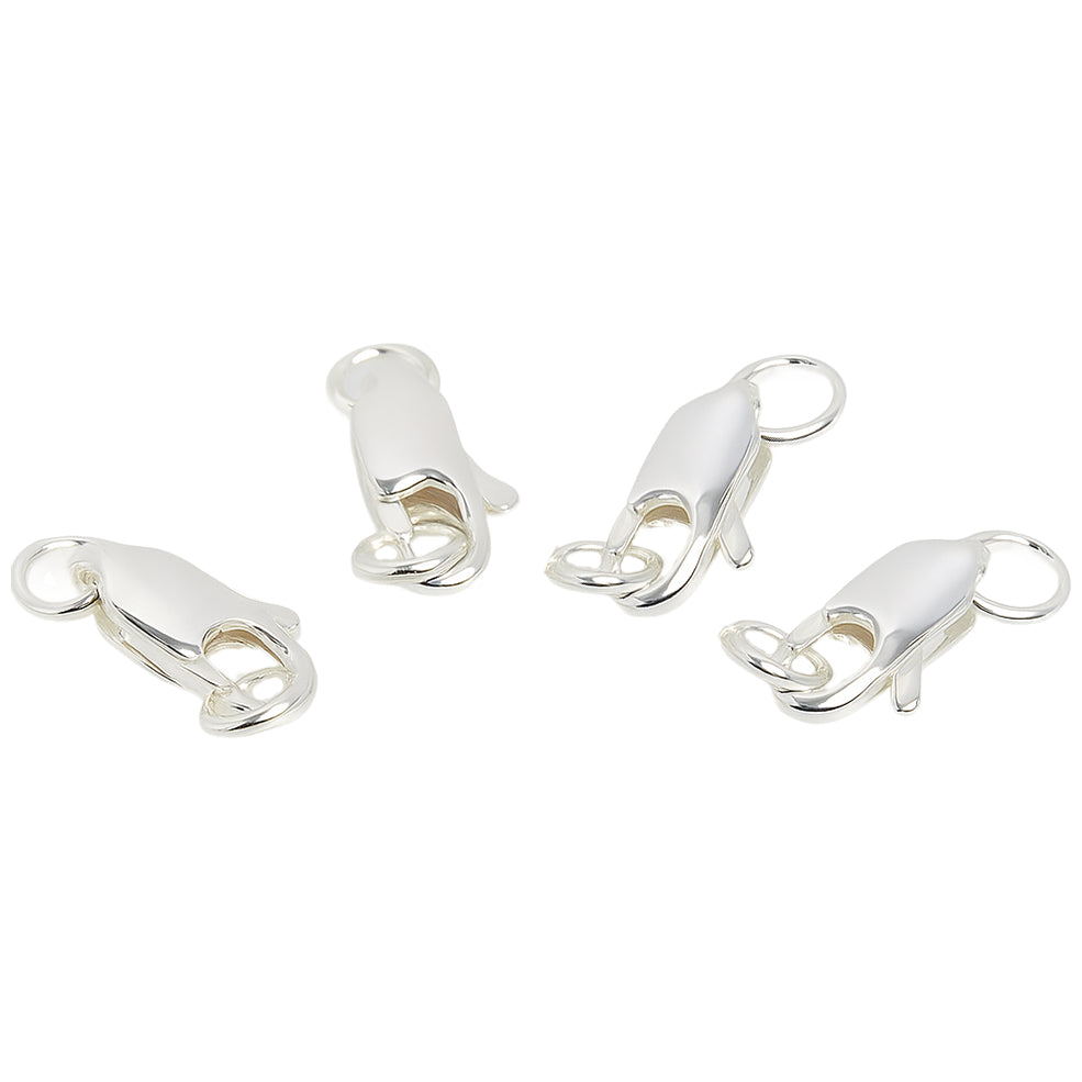 14K Gold Lobster Claw Clasps With Closed Jump Rings for Necklace Repairs and DIY Jewelry Making
