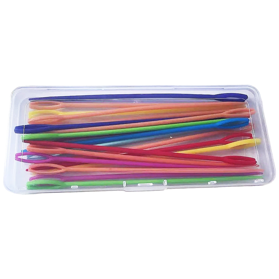 Plastic Yarn Sewing Needles With Storage Box for Knitting, Crochet, DIY Craft Stitching Projects Handmade, Pack of 50