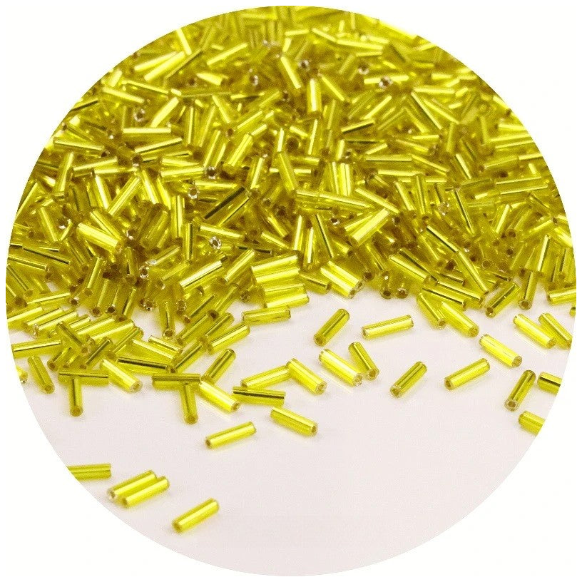 Glass Bugle Beads 2x6mm Mini Tube Seed Beads for Jewelry Making Crafts, Pack of 1200